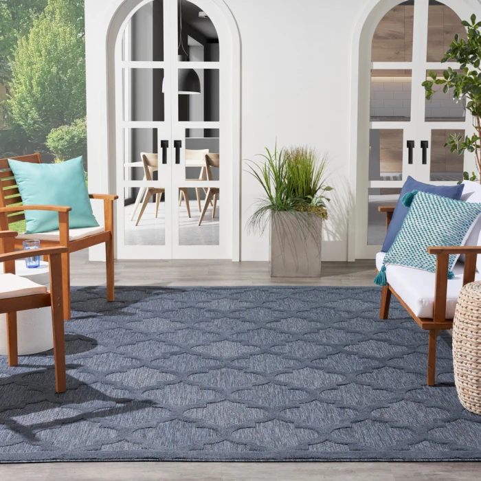 Nourison Easy Care Area Rug NES01 Navy Blue