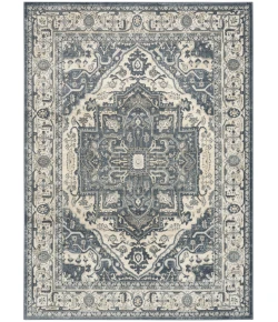 Nourison Home Quarry QUA18 Navy Ivory 3 ft. 9 in. X 5 ft. 9 in. Area Rug