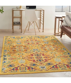 Nourison Home Allur ALR03 Yellow Multicolor 5 ft. 3 in. X 7 ft. 3 in. Area Rug