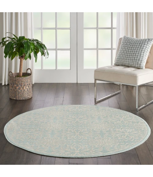 Nourison Jubilant Round Area Rug JUB06-Ivory/Green