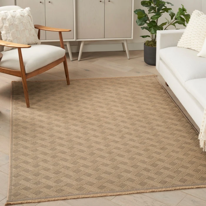 Nourison Washable Jute Natural WSJ02 4 ft. X 6 ft. Rect. Rug