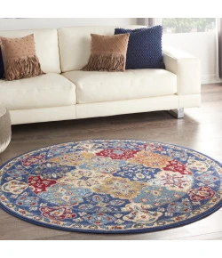 Nourison Home Grafix GRF31 Multicolor 5 ft. 3 in. Round Area Rug