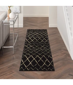 Nourison Home Grafix GRF04 Black 2 ft. 3 in. X 7 ft. 6 in. Area Rug