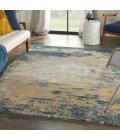 Nourison Twilight Area Rug TWI22 Navy Gold 5'6" x 8'