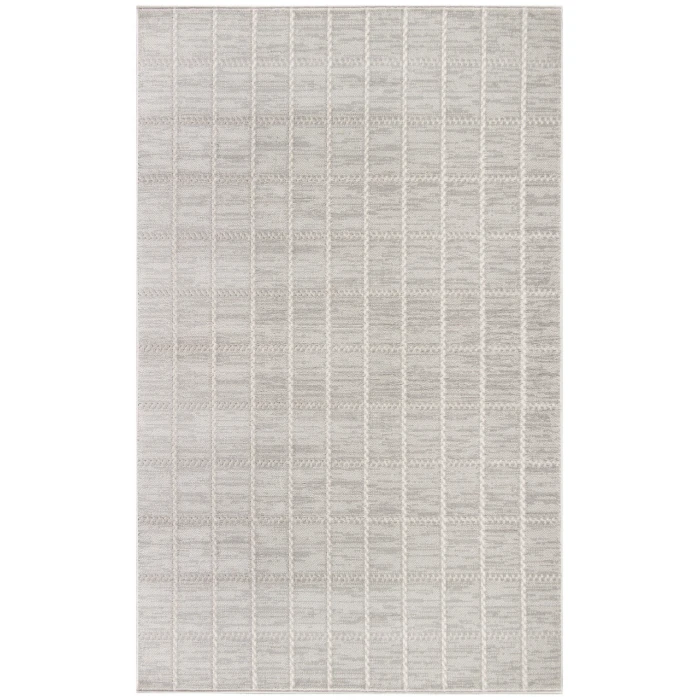 Nourison Serenity Home Light Grey SRH05 3 ft. 11 in. X 5 ft. 11 in. Rectangle Rug