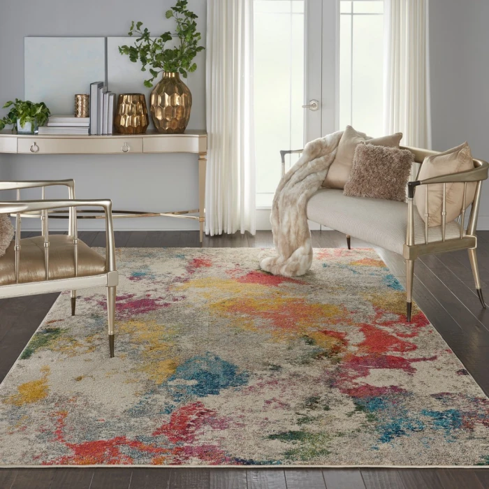 Nourison Celestial Area Rug CES12-Ivory/Multicolor