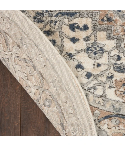 Nourison Quarry Ivory Grey QUA05 3 ft. X 5 ft. Oval Rug