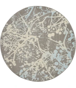 Nourison Home Jubilant JUB12 Grey 5 ft. 3 in. Round Area Rug