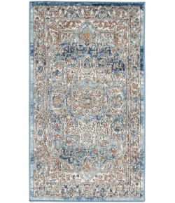 Nourison Home Quarry QUA11 Ivory Blue 2 ft. 2 in. X 3 ft. 9 in. Area Rug