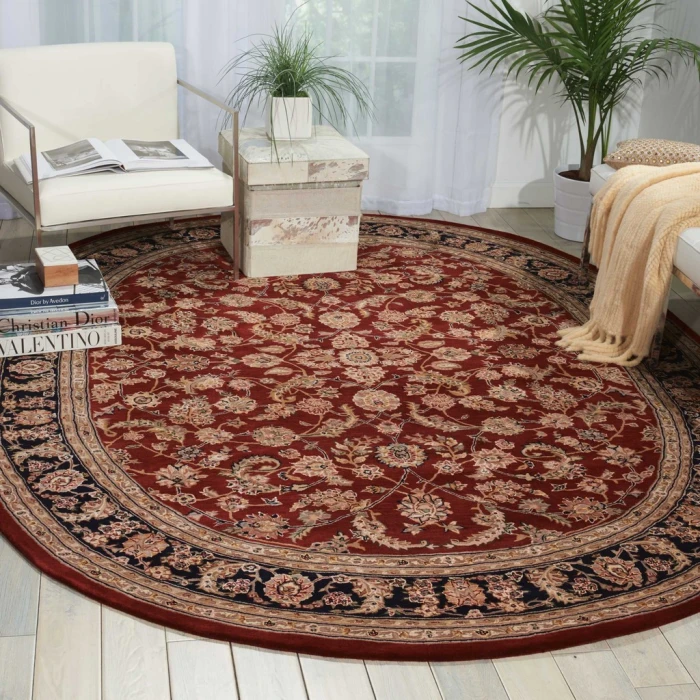 Nourison 2000 Oval Area Rug 2002-Burgundy