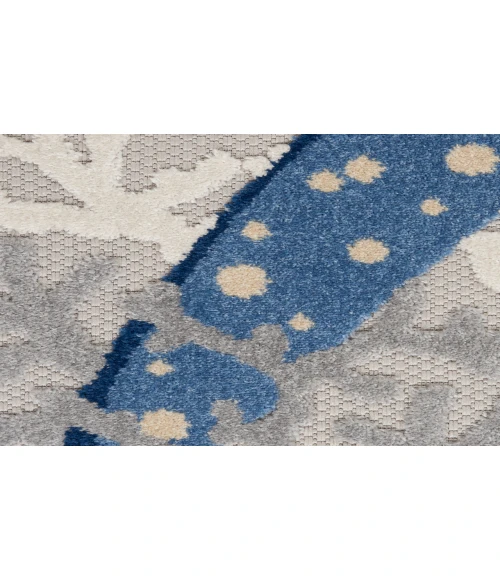 Nourison Aloha Blue Grey ALH24 3 ft. Square Rug