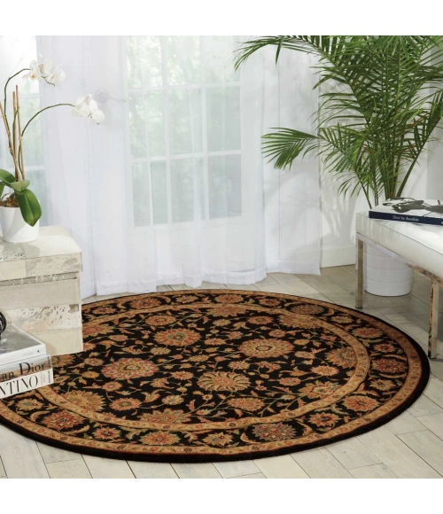 Nourison Living Treasures Round Area Rug LI05-Black