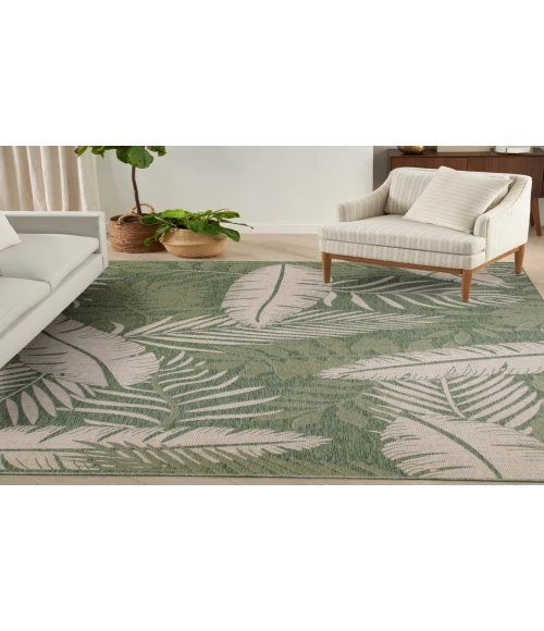Nourison Garden Oasis Green Ivory GOA02 8 ft. X 10 ft. Rectangle Rug