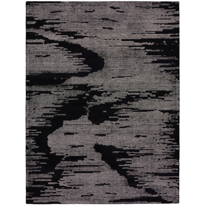 Michael Amini Ma30 Star Area Rug SMR02 Black Ivory