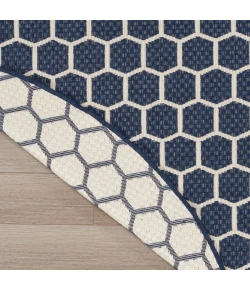 Nourison Twist Reversible Navy TWS01 8 ft. X Round Rug