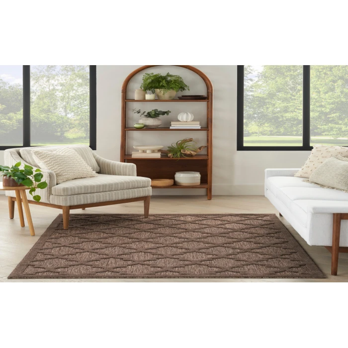 Nourison Easy Care Brown NES01 5 ft. X 7 ft. Rectangle Rug
