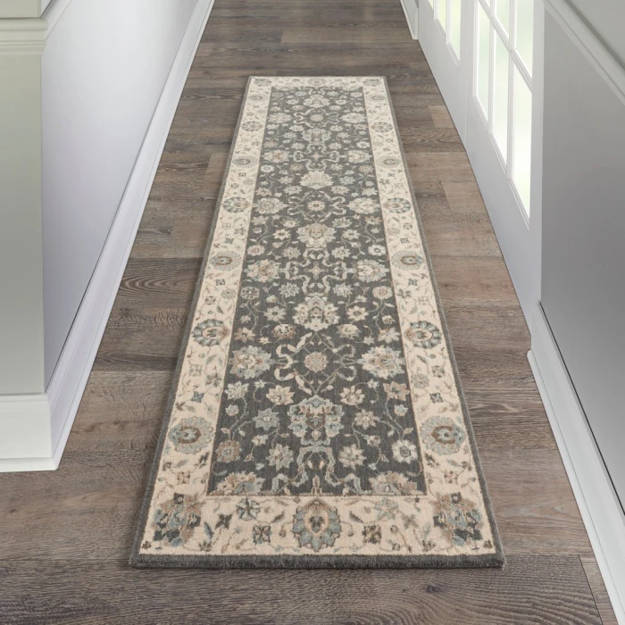 Nourison Living Treasures Runner Area Rug LI16-Grey/Ivory