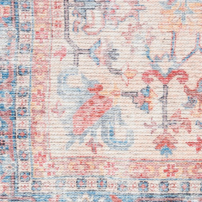 Nicole Curtis Machine Washable Series 1 Area Rug SR104 Blue/Multi 5' x 7'