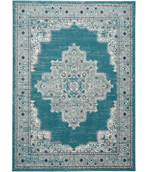 Nourison Passion Area Rug PSN03 Tur/Grey 5'3" x 7'3"