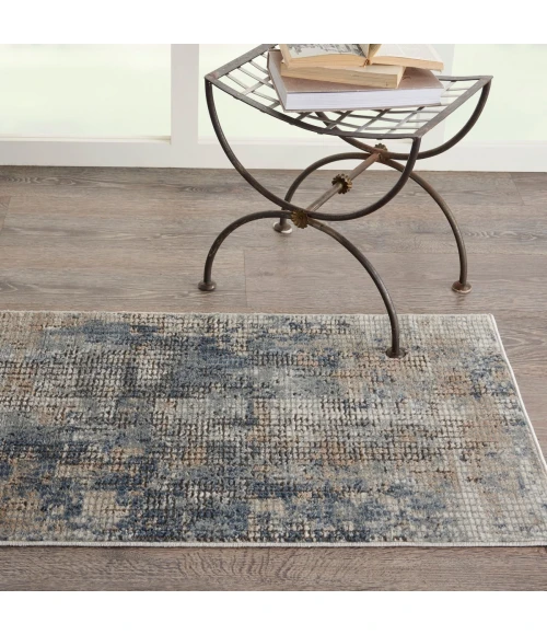 Nourison Quarry Blue Beige QUA02 2 ft. X 4 ft. Rect. Rug