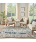 Nourison Quarry Ivory Blue QUA11 8 ft. X 10 ft. Rect. Rug
