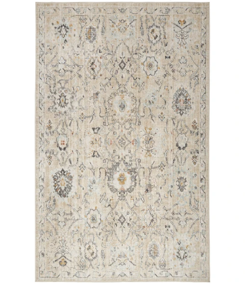 Nourison Oushak Home Cream OUS01 4 ft. 1 in. X 5 ft. 11 in. Rectangle Rug