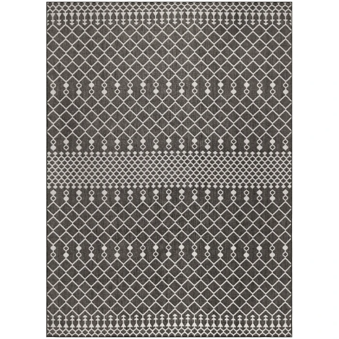 Nourison Positano Black POS02 8 ft. X 10 ft. Rect. Rug
