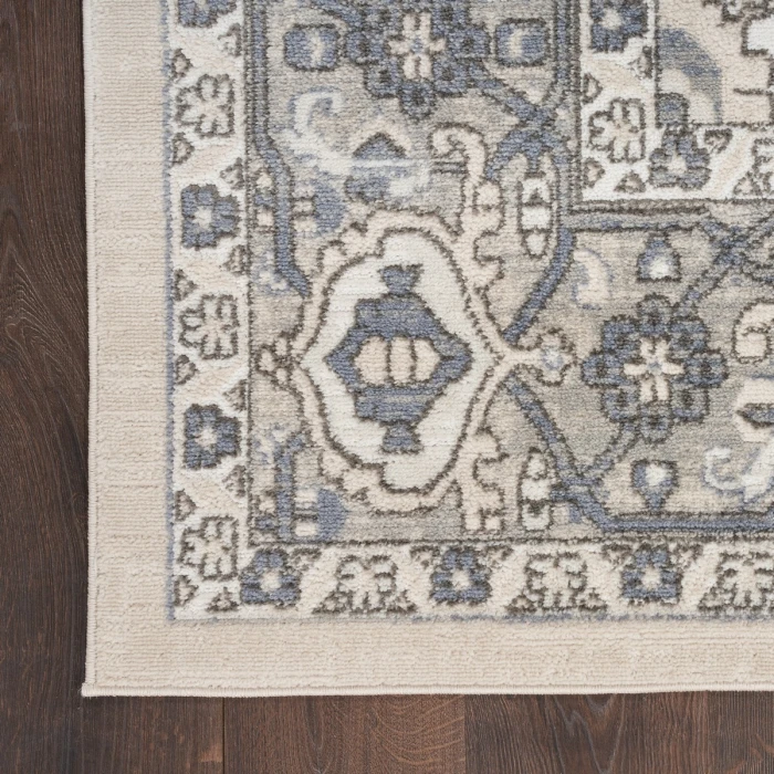 Nourison Quarry Ivory Blue QUA05 6 ft. X 9 ft. Rect. Rug