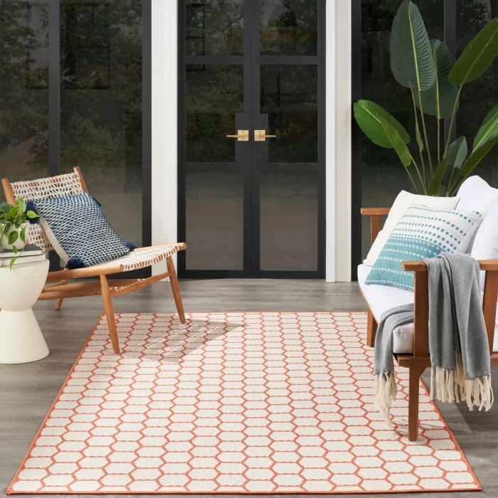 Nourison Twist Reversible Coral TWS01 4 ft. X 6 ft. Rect. Rug