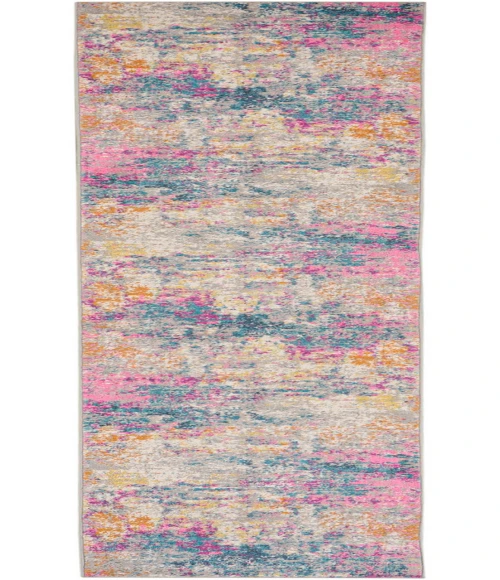 Nourison Passion Ivory Multicolor PSN36 2 ft. 2 in. X 16 ft. Rectangle Rug