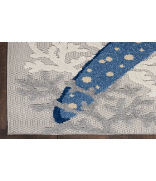 Nourison Aloha Blue Grey ALH24 3 ft. Square Rug