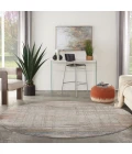 Nourison Rustic Textures Area Rug RUS12 Grey/Multi 5'3" Round