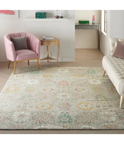 Nourison Twilight Area Rug TWI13 Grey/Multi 8'6" x 11'6"