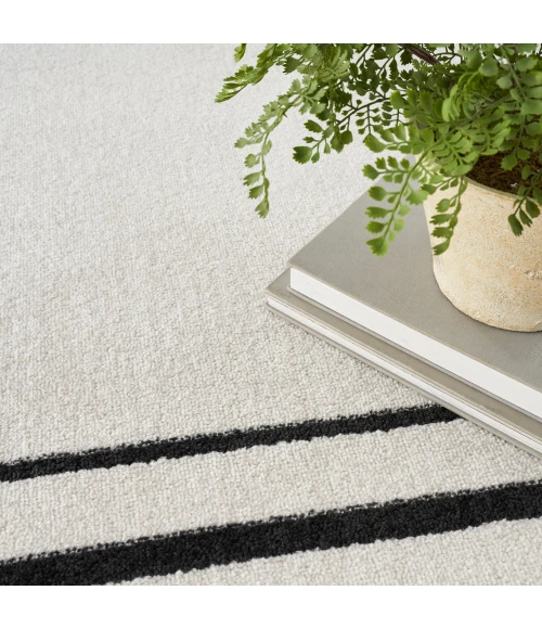 Nourison Nourison Essentials Area Rug NRE02 Ivory/Black