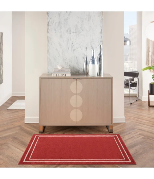 Nourison Nourison Essentials Area Rug NRE02 Brick/Ivory