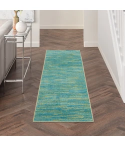 Nourison Home Nourison Essentials NRE01 Blue Green 2 ft. 2 in. X 12 ft. Area Rug