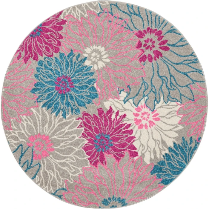 Nourison Passion Round Area Rug PSN17-Grey