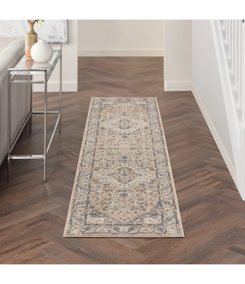 Nourison Quarry Beige Grey QUA05 8 ft. Rect. Rug