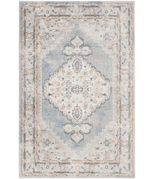 Nourison Astra Machine Washable Area Rug ASW11 Light Blue