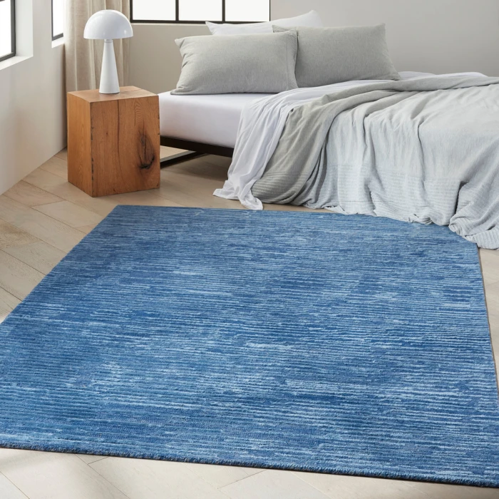 Calvin Klein Linear Area Rug LNR01 Blue