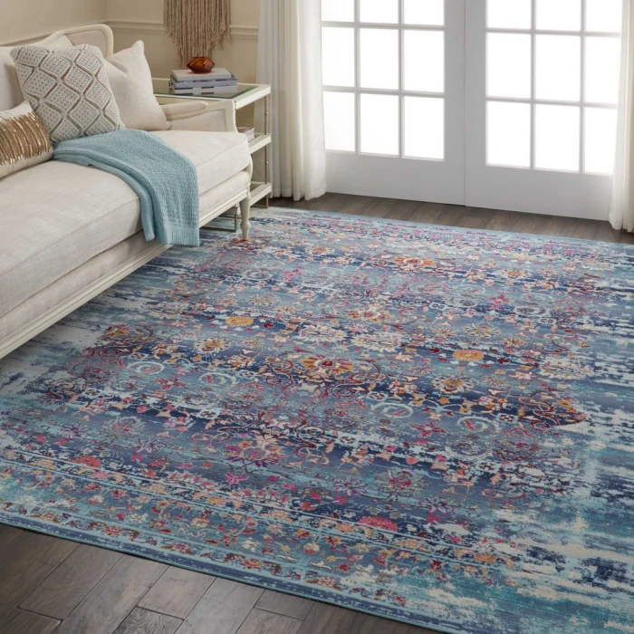 Nourison Vintage Kashan Area Rug VKA02-Blue