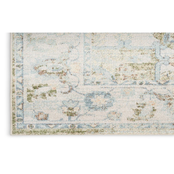 Nourison Astra Machine Washable Blue Green ASW12 9 ft. X 12 ft. Rectangle Rug