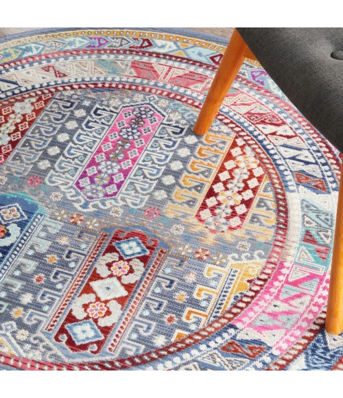 Nourison Vintage Kashan Area Rug VKA06-Grey/Multi