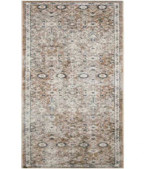 Nourison Astra Machine Washable Gold Grey ASW16 2 ft. X 6 ft. Rectangle Rug