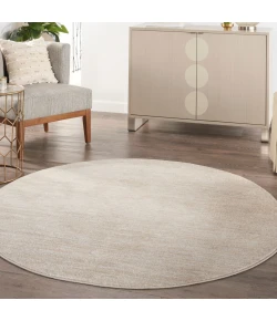 Nourison Home Nourison Essentials NRE01 Ivory Beige 6 ft. Round Area Rug