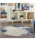 Nourison Aloha Round Area Rug ALH05-Ivory/Navy