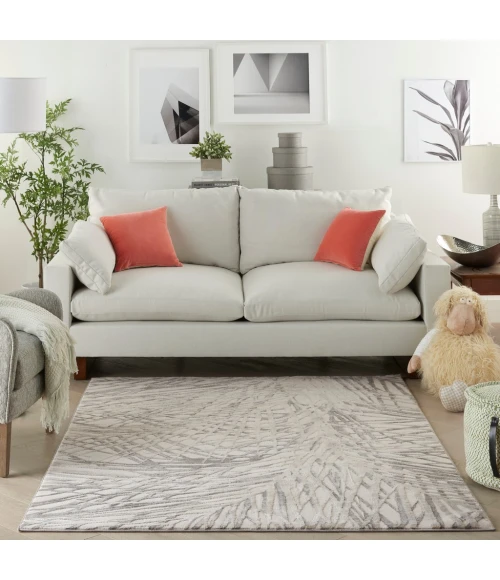 Nourison Rustic Textures Area Rug RUS17-Ivory/Grey