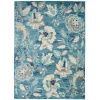 Nourison Home Tranquil TRA02 Turquoise 5 ft. 3 in. X 7 ft. 3 in. Area Rug