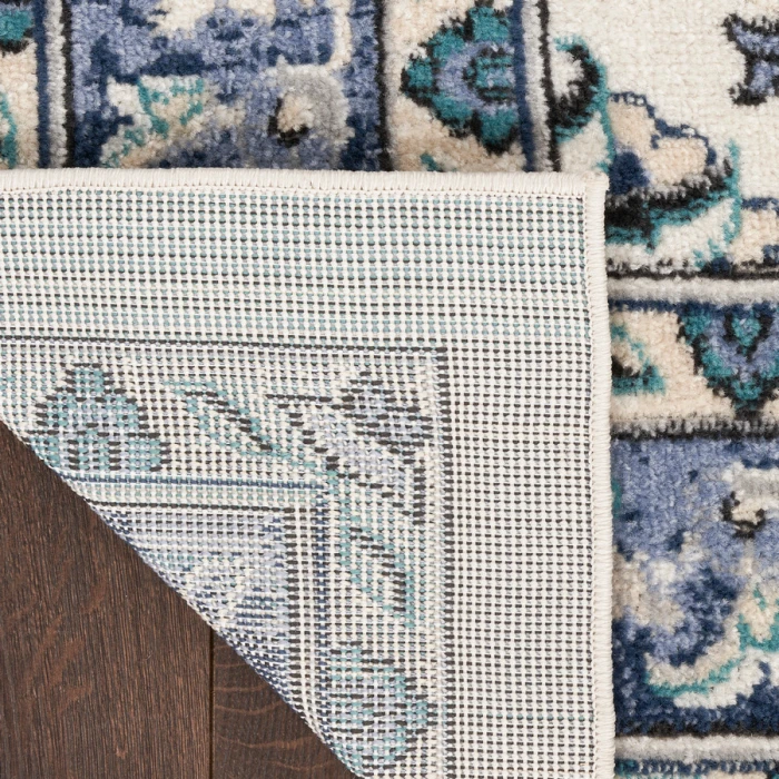 Nourison Home Nourison Essentials Ivory Blue NRE05 4 ft. X 6 ft. Rectangle Rug