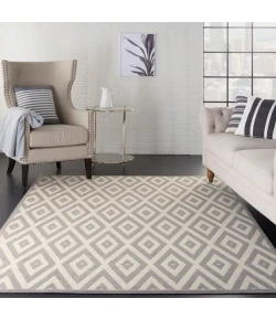 Nourison Home Grafix GRF18 White Grey 5 ft. 3 in. X 7 ft. 3 in. Area Rug